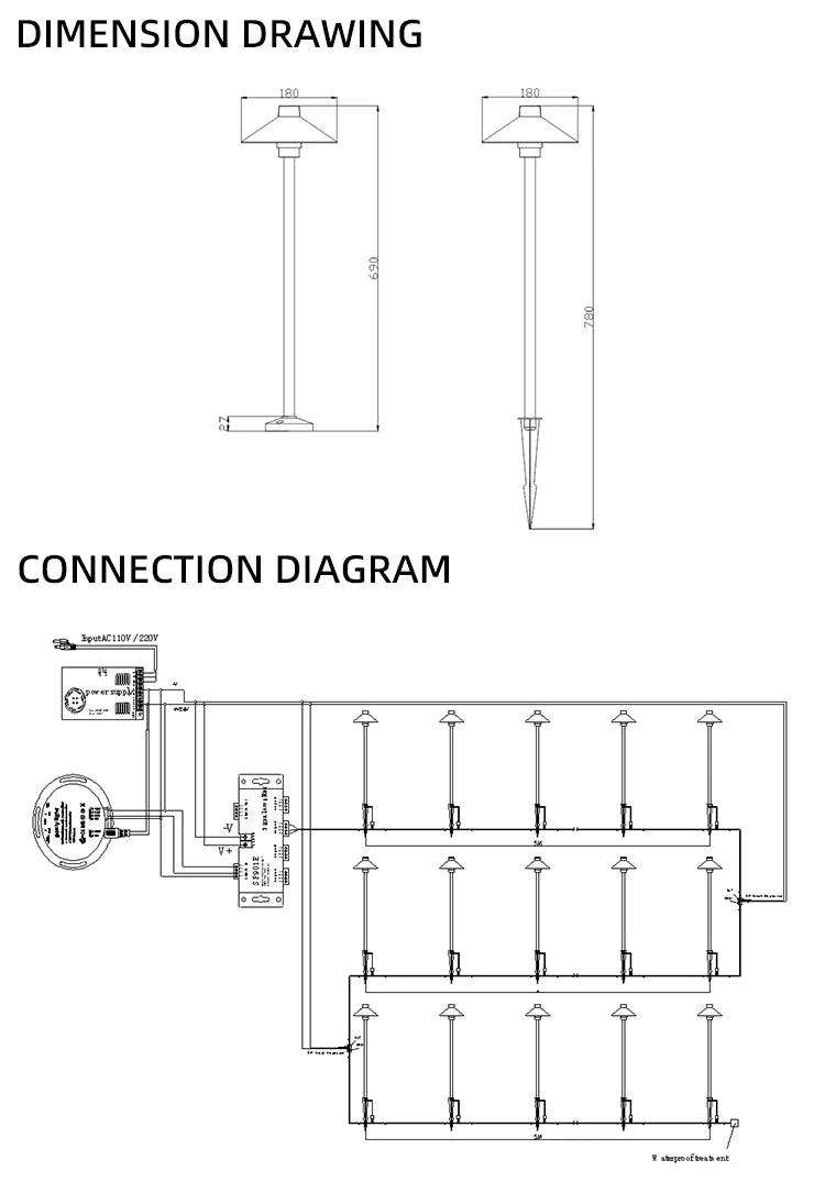 RGBW LED Garden Umbrella Light, App & Remote Controlled