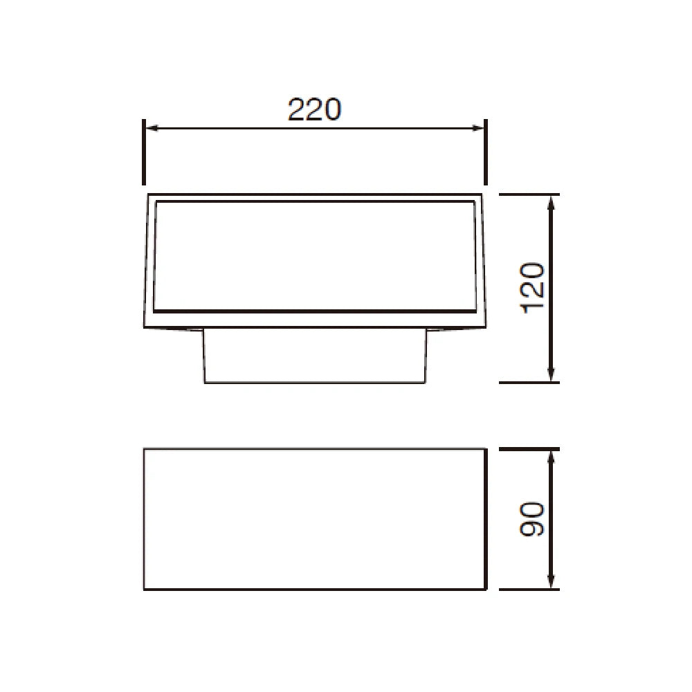 KLED IP65 Square LED Outdoor Wall Light, Dimmable