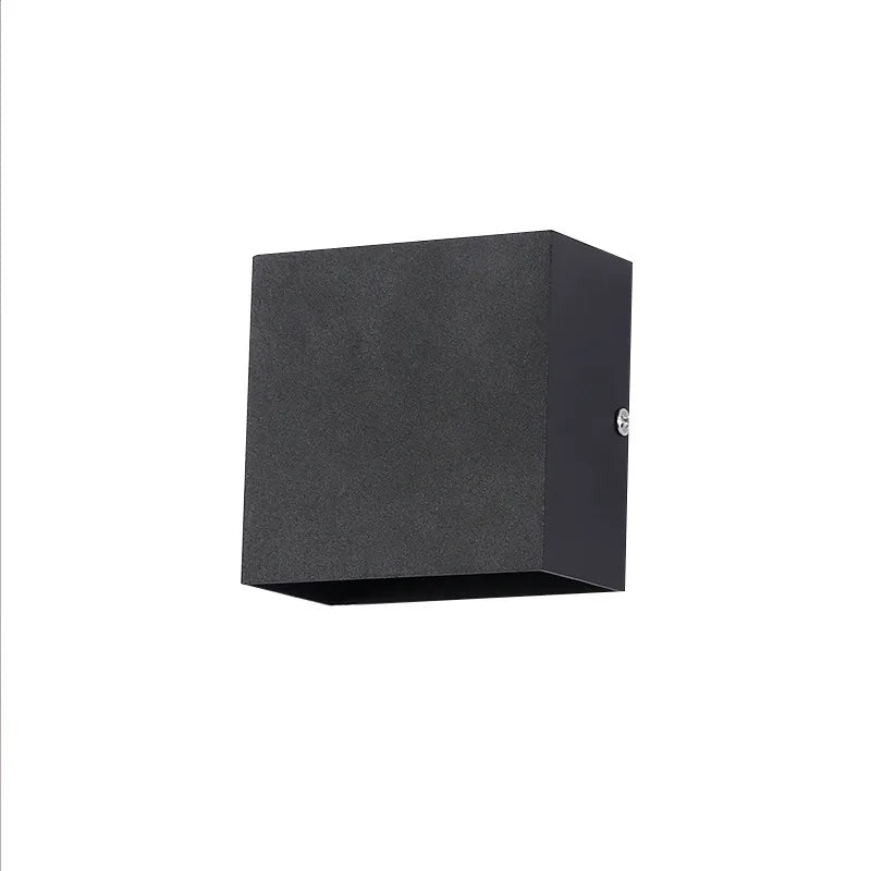 6W Modern LED Wall Lamp, Black & White Aluminum for Porch & Hotel