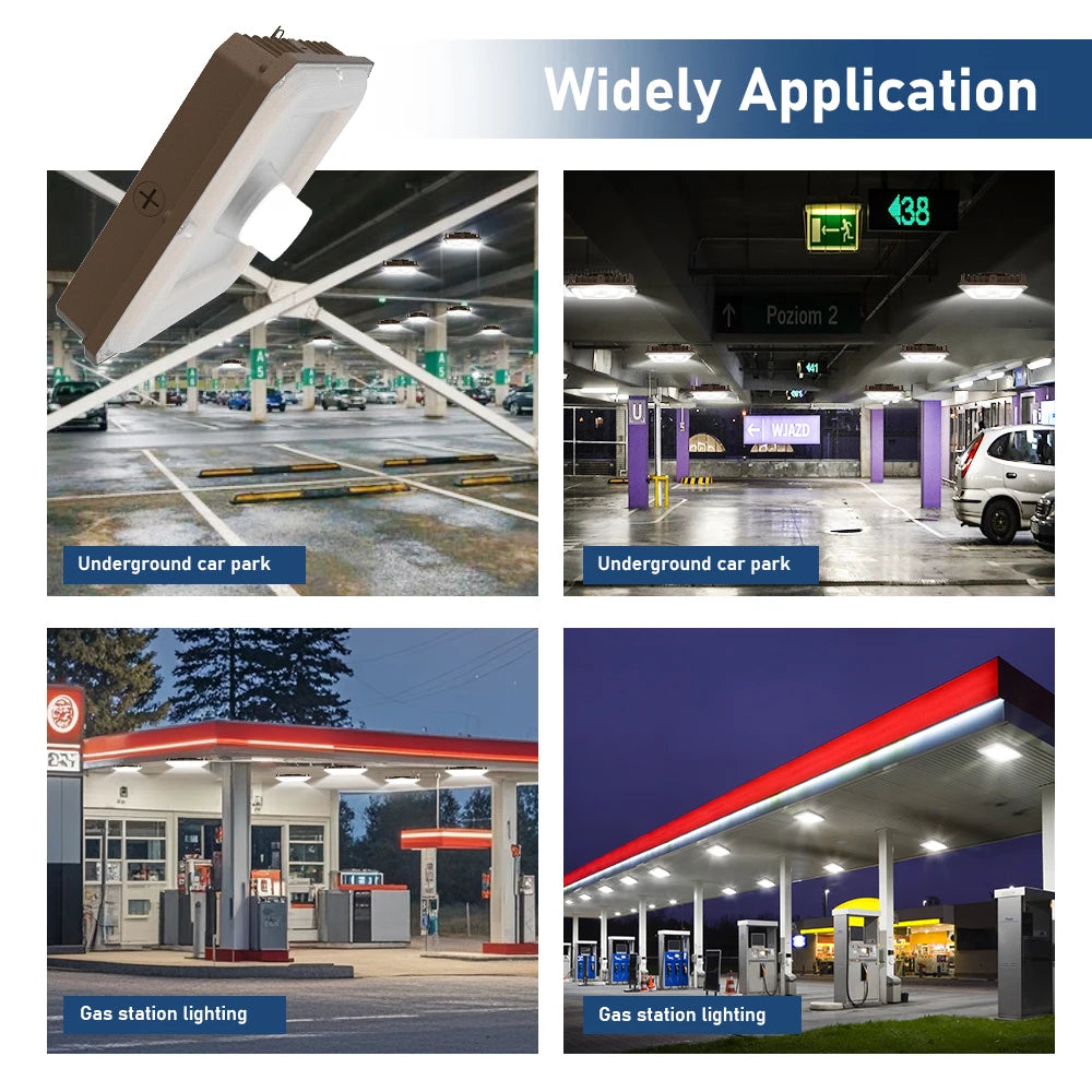 60W–100W LED Canopy Light for Parking Lots & Gas Stations