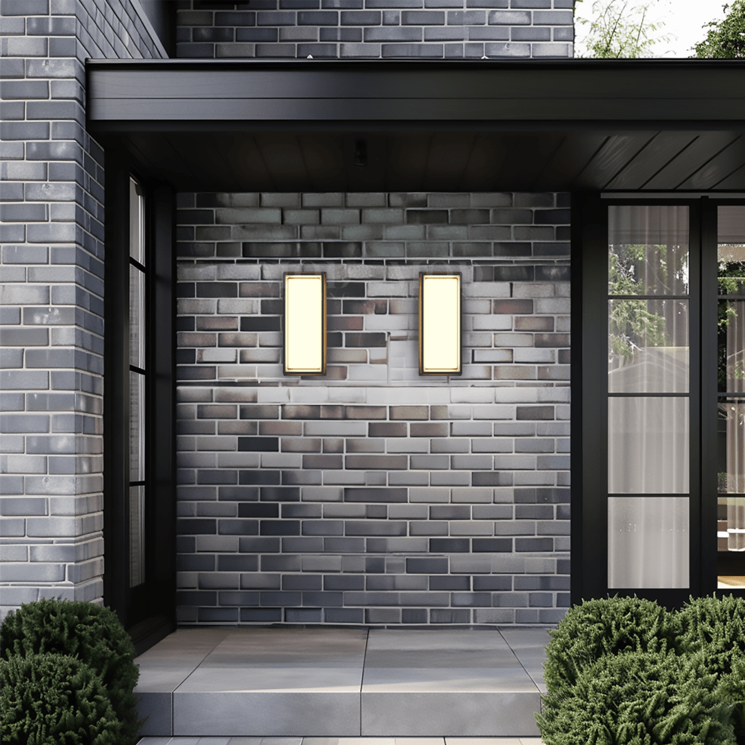 Black Stainless Steel Outdoor Wall Light, Adjustable Color Temperature