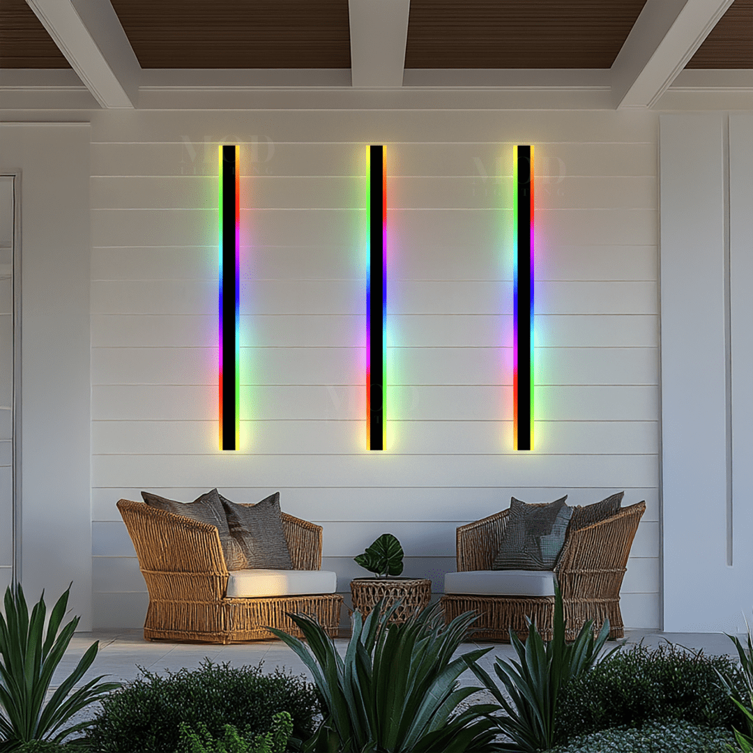 RGB Remote-Controlled LED Wall Light, 358 Color Effects