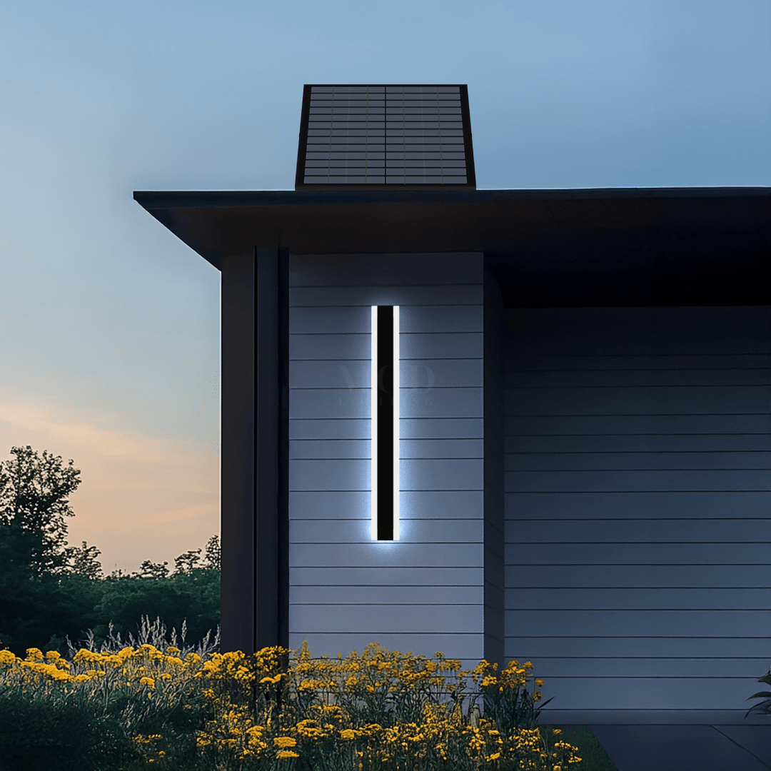 Solar Outdoor LED Wall Light, IP65 Weatherproof Sconce