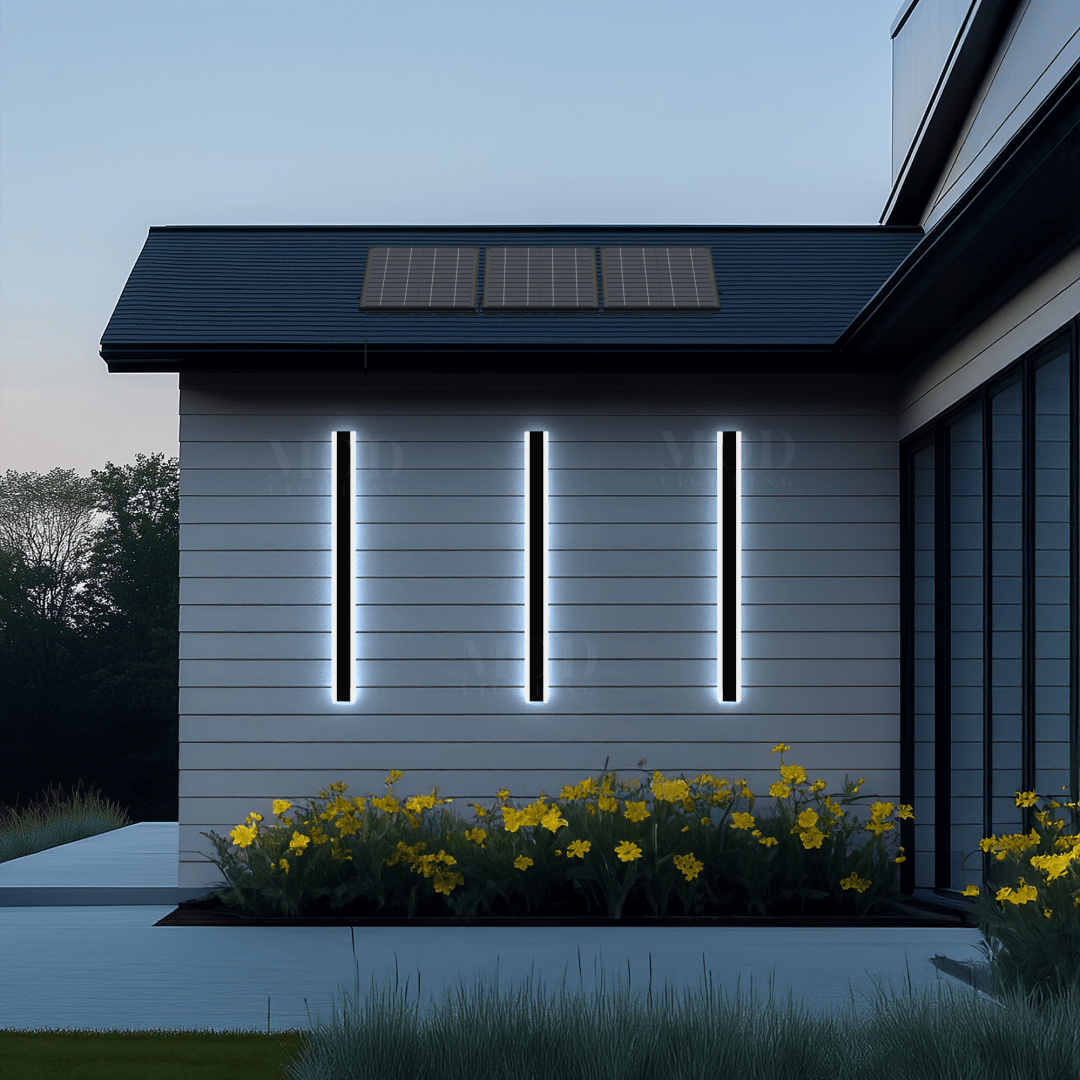 Solar Outdoor LED Wall Light, IP65 Weatherproof Sconce