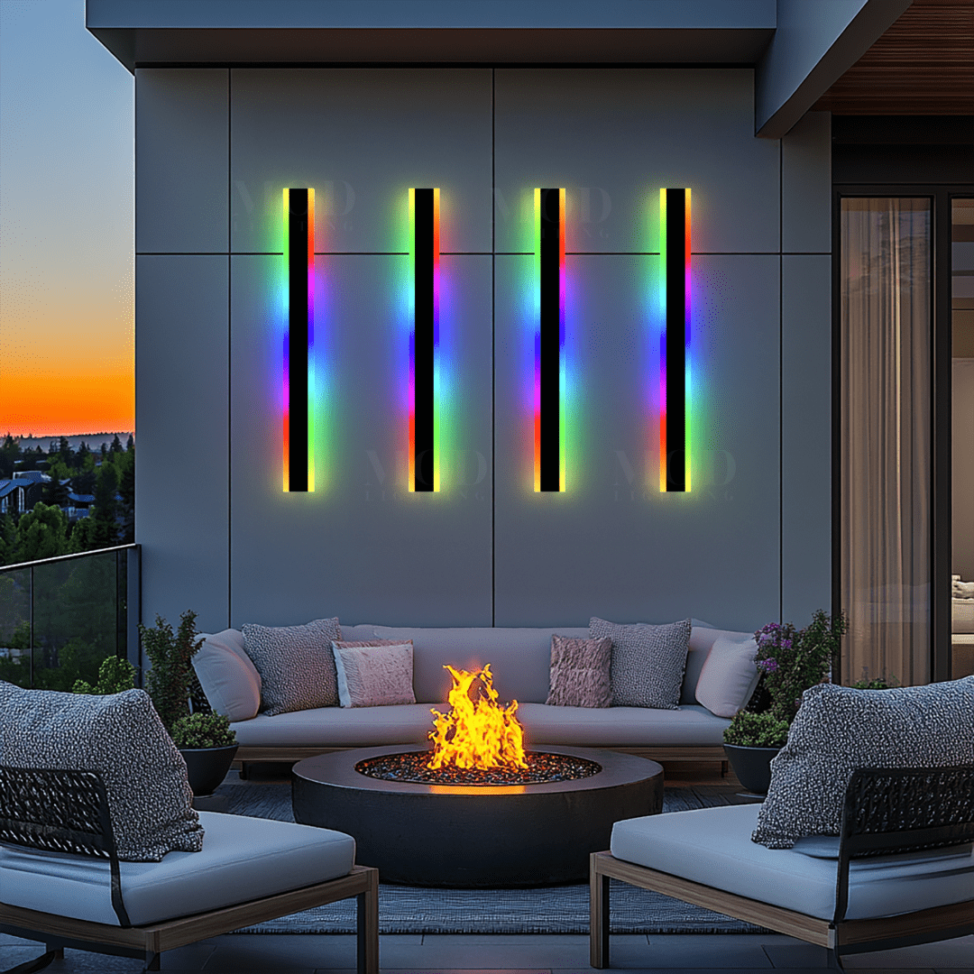 RGB Remote-Controlled LED Wall Light, 358 Color Effects