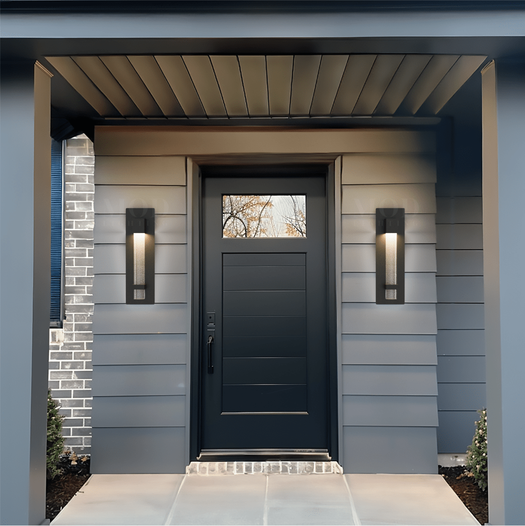Black Outdoor Wall Sconce with Crystal Starlight Accents (3 Sizes)