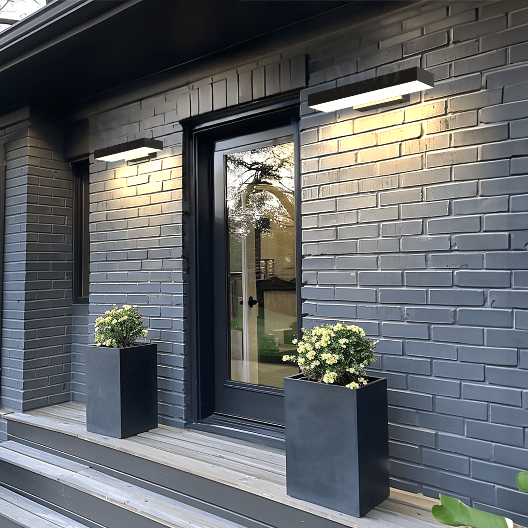 Black Outdoor Wall Sconce, Minimalist LED Light (2 Sizes)