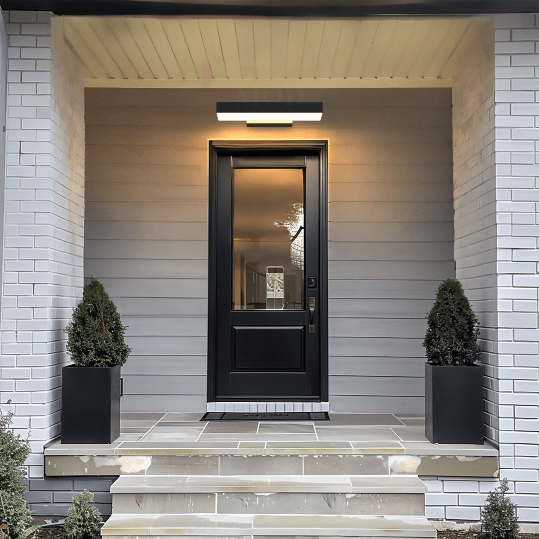Black Outdoor Wall Sconce, Minimalist LED Light (2 Sizes)