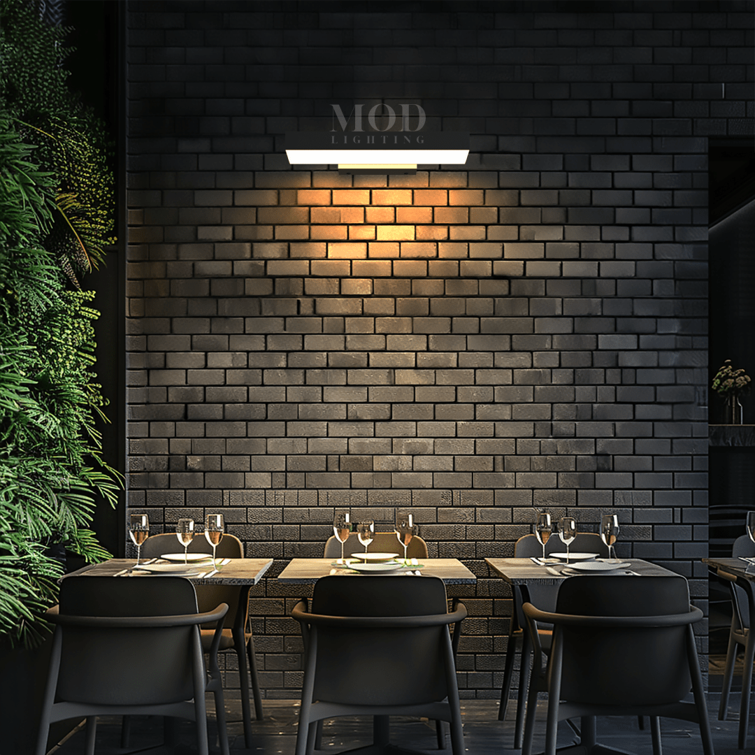 Black Outdoor Wall Sconce, Minimalist LED Light (2 Sizes)