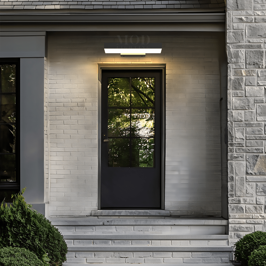 Black Outdoor Wall Sconce, Minimalist LED Light (2 Sizes)