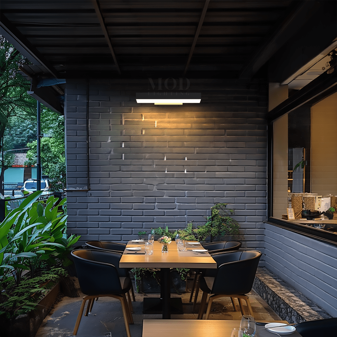 Black Outdoor Wall Sconce, Minimalist LED Light (2 Sizes)