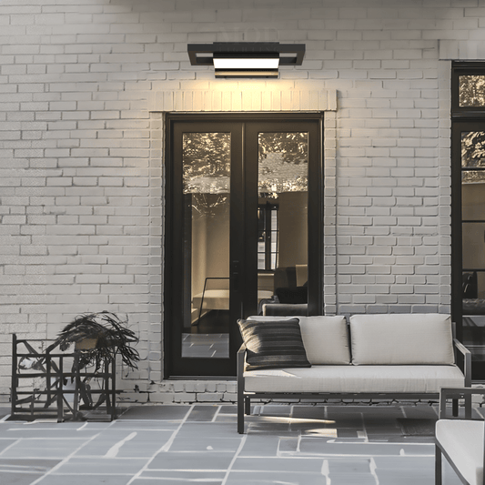 Black Stainless Steel Outdoor Wall Sconce (2 Sizes)