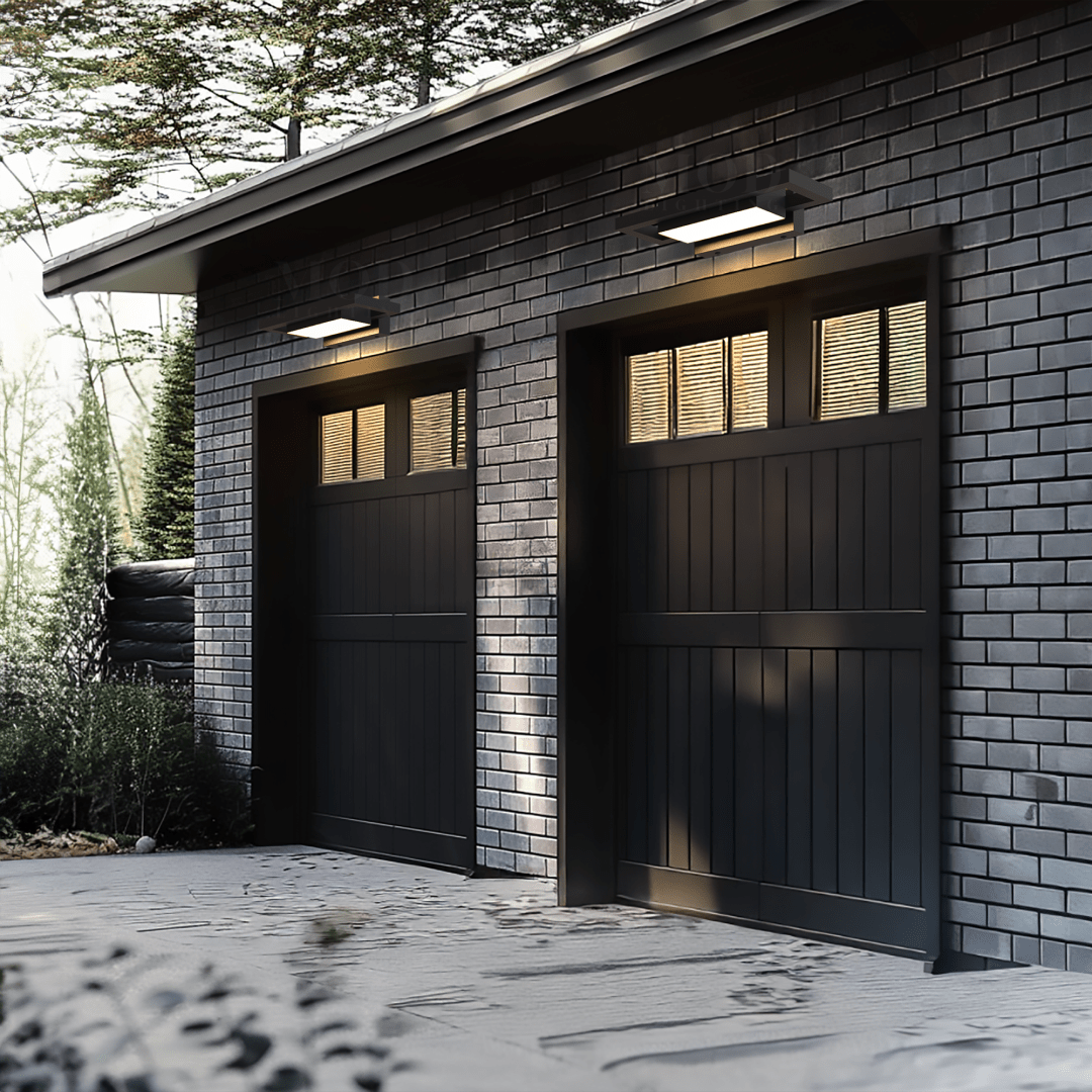 Black Stainless Steel Outdoor Wall Sconce (2 Sizes)