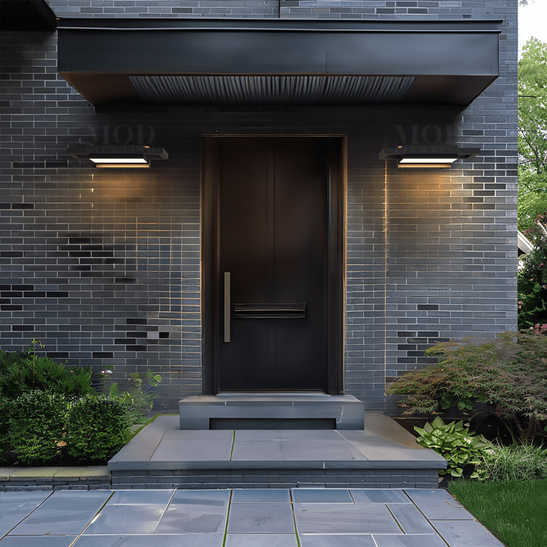 Black Stainless Steel Outdoor Wall Sconce (2 Sizes)