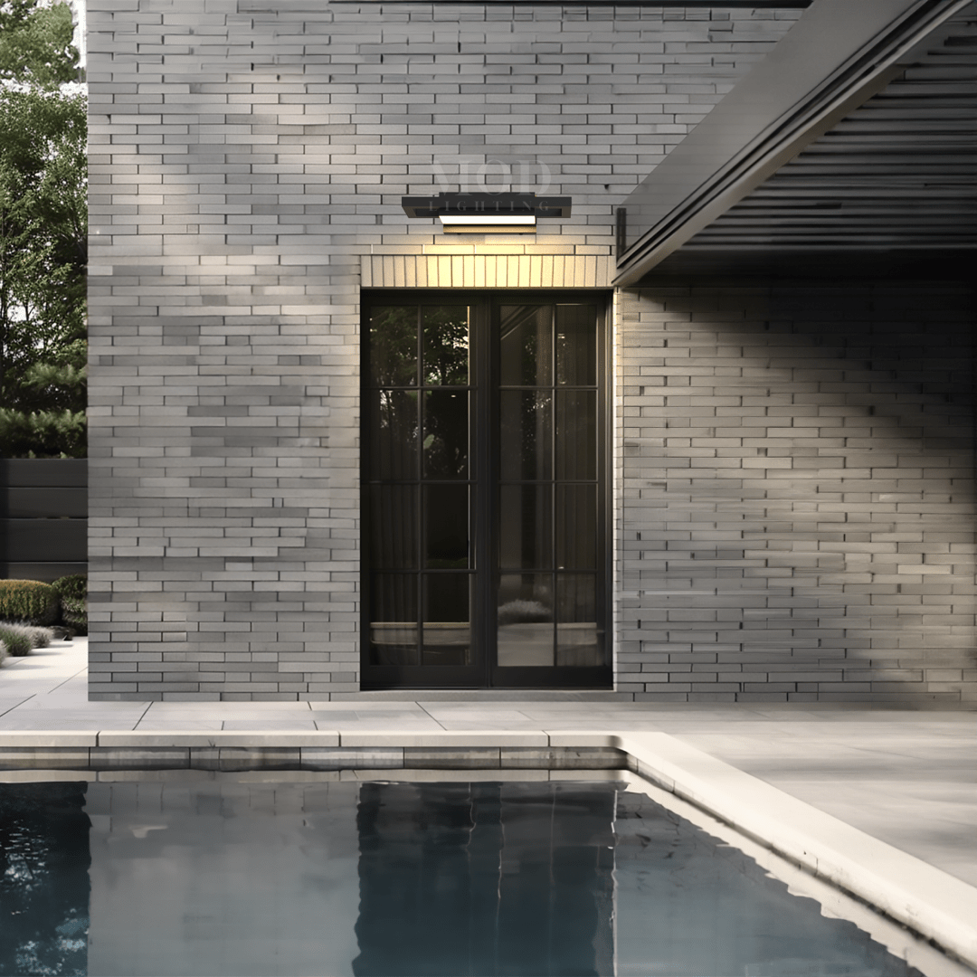 Black Stainless Steel Outdoor Wall Sconce (2 Sizes)
