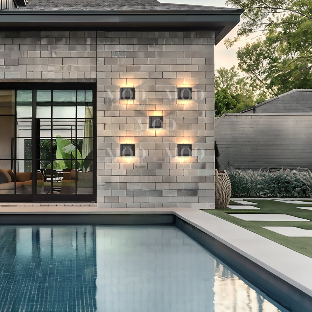 Black Outdoor Wall Light, Solar or Non-Solar LED Sconce
