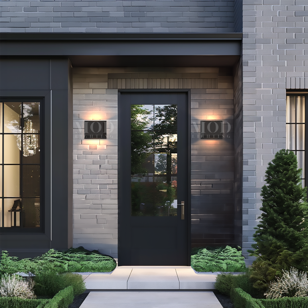 Black Outdoor Wall Light, Solar or Non-Solar LED Sconce