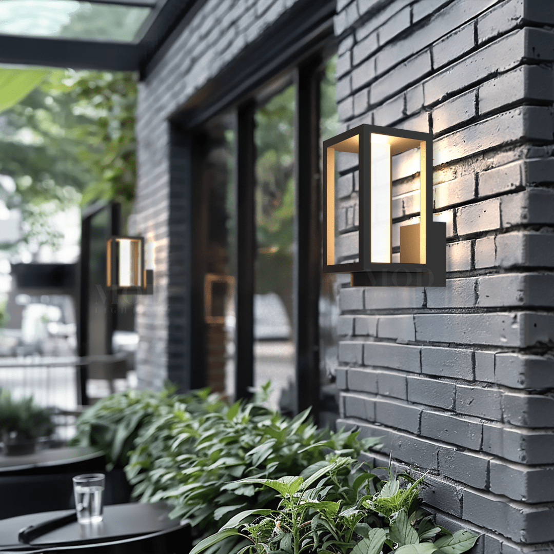 Modern Stainless Steel Outdoor Wall Sconce, Solar or Non-Solar
