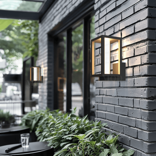 Modern Stainless Steel Outdoor Wall Sconce, Solar or Non-Solar