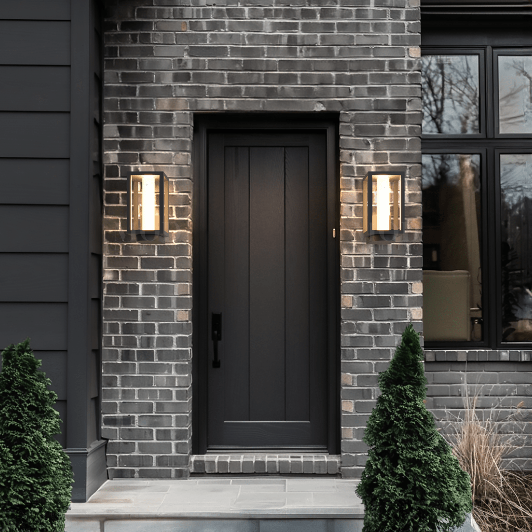 Modern Stainless Steel Outdoor Wall Sconce, Solar or Non-Solar