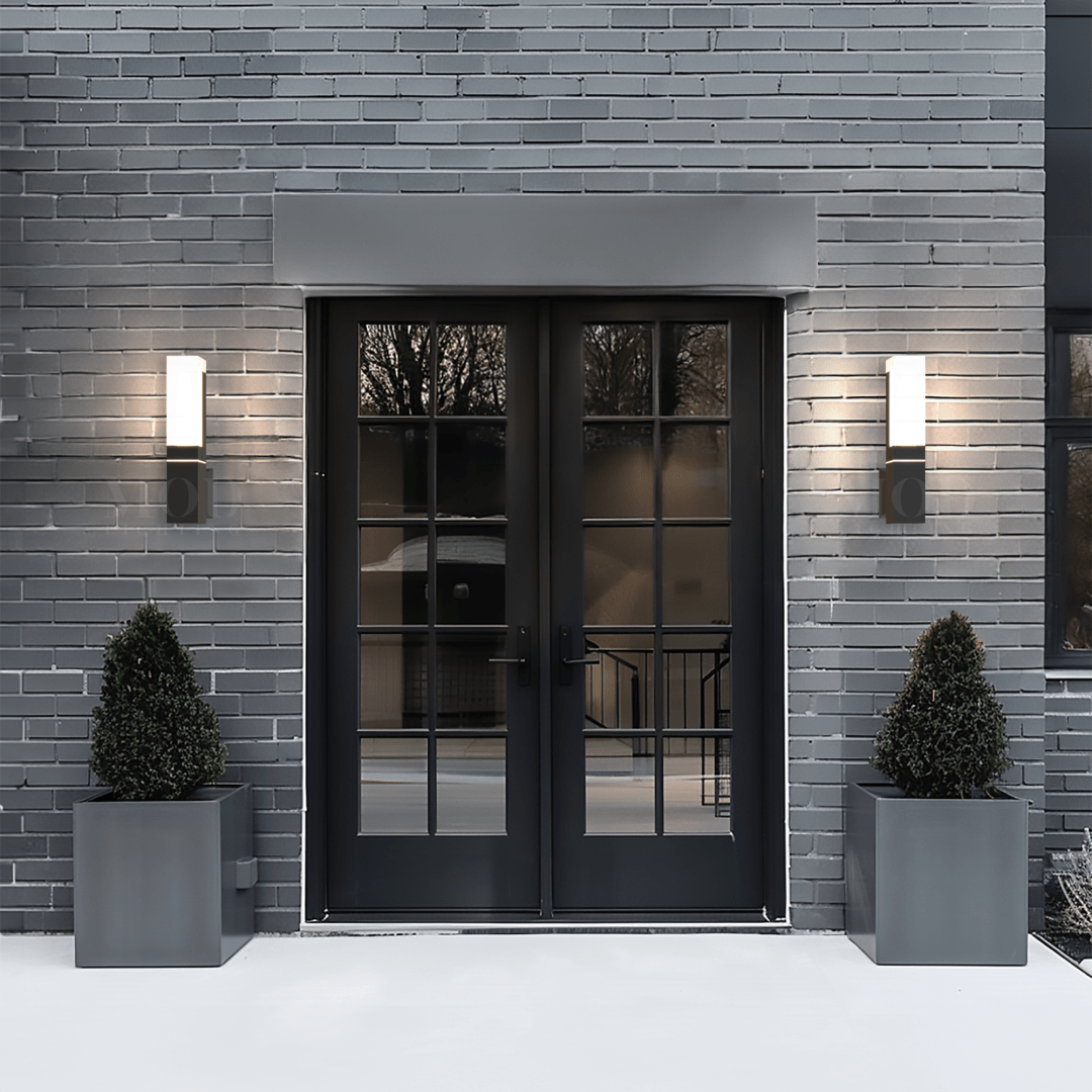 Black Aluminum Outdoor Wall Light (2 Designs)