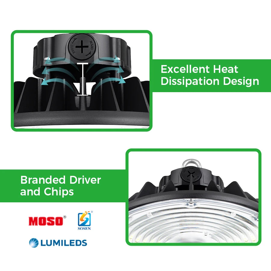 240W Switchable UFO LED High Bay Light for Warehouses & Factories