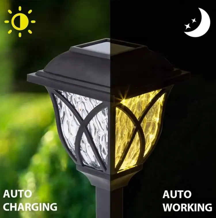 Solar LED Pathway Lights, Auto On/Off Ground Stake for Garden