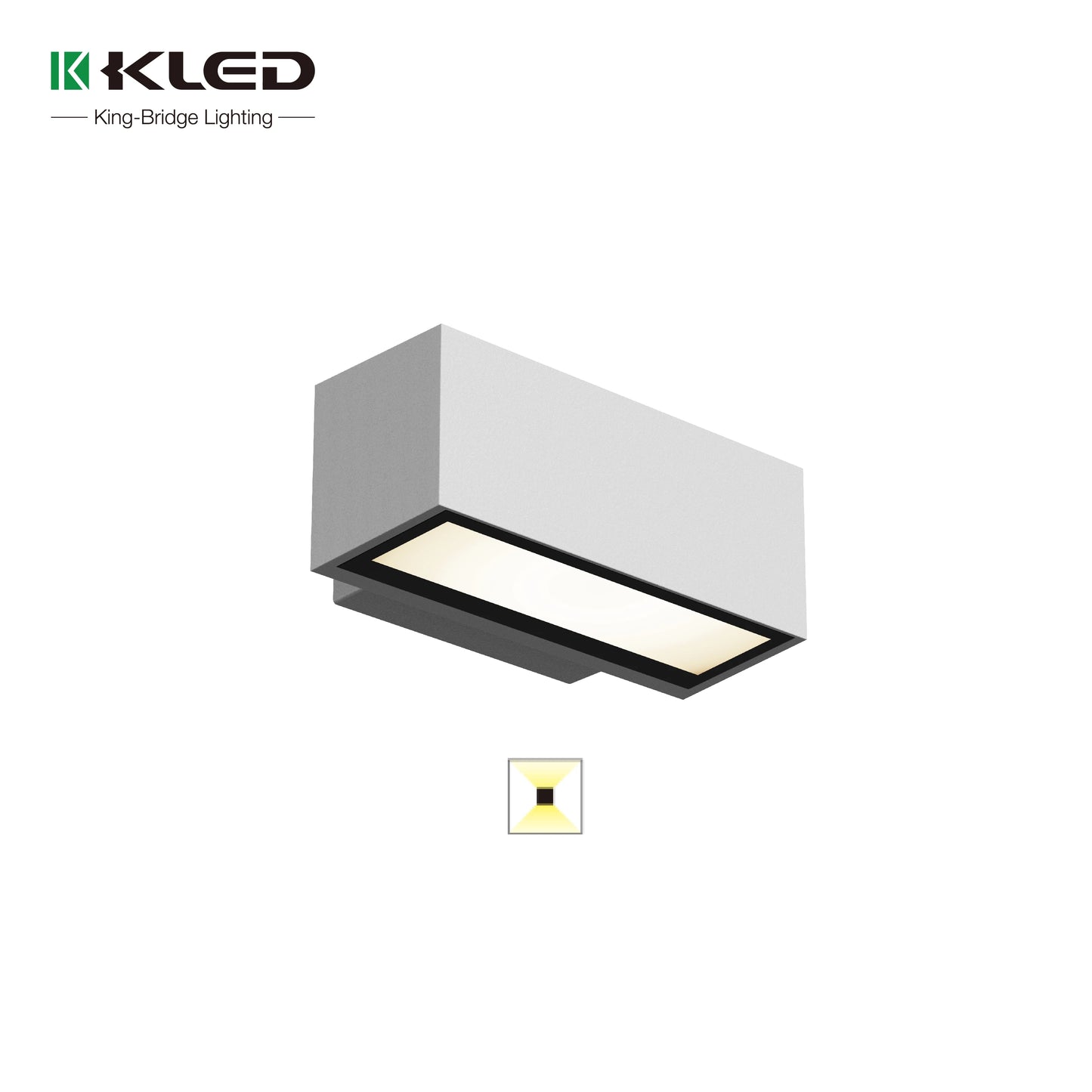 KLED IP65 Square LED Outdoor Wall Light, Dimmable