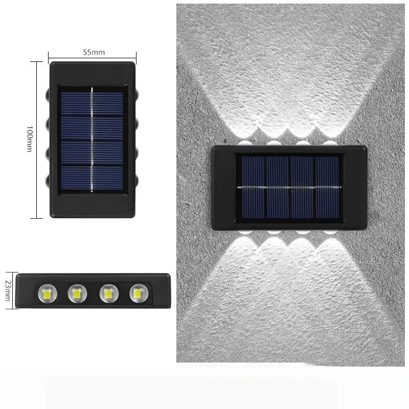 Solar Dusk-to-Dawn LED Wall Washer Light for Garden & Patio