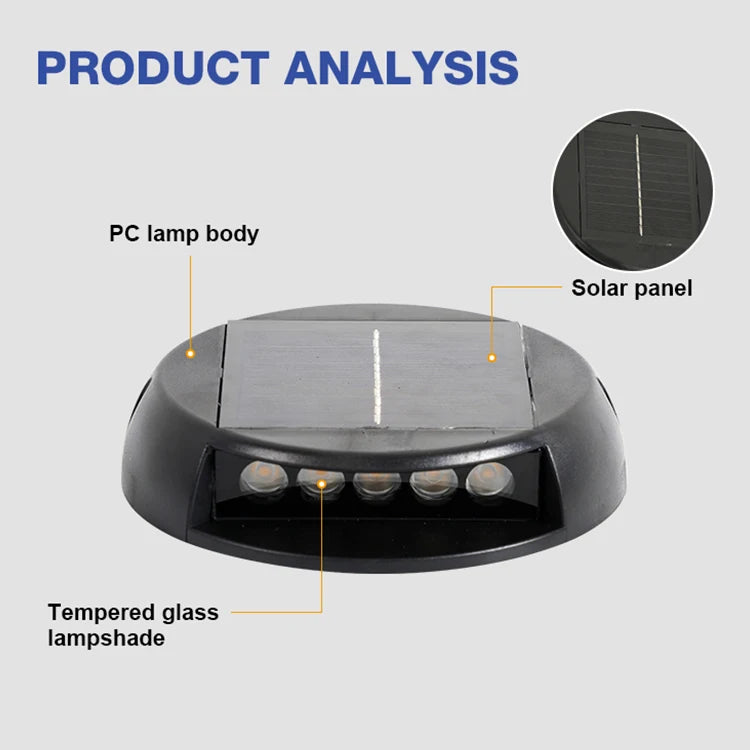 Solar LED Walkway Lights, IP66 Waterproof for Trails & Courtyards