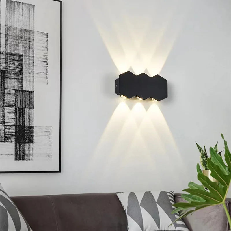 Modern Wavy LED Wall Lamp for Hallway & Bedside