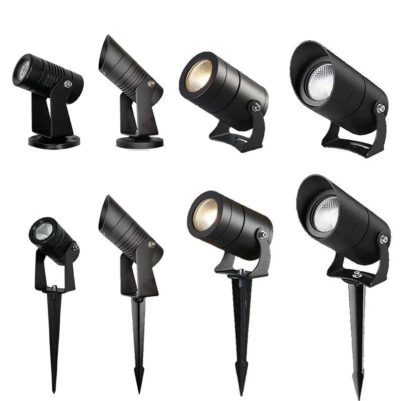 12V Low-Voltage LED Landscape Spotlight, Ground Spike Mount