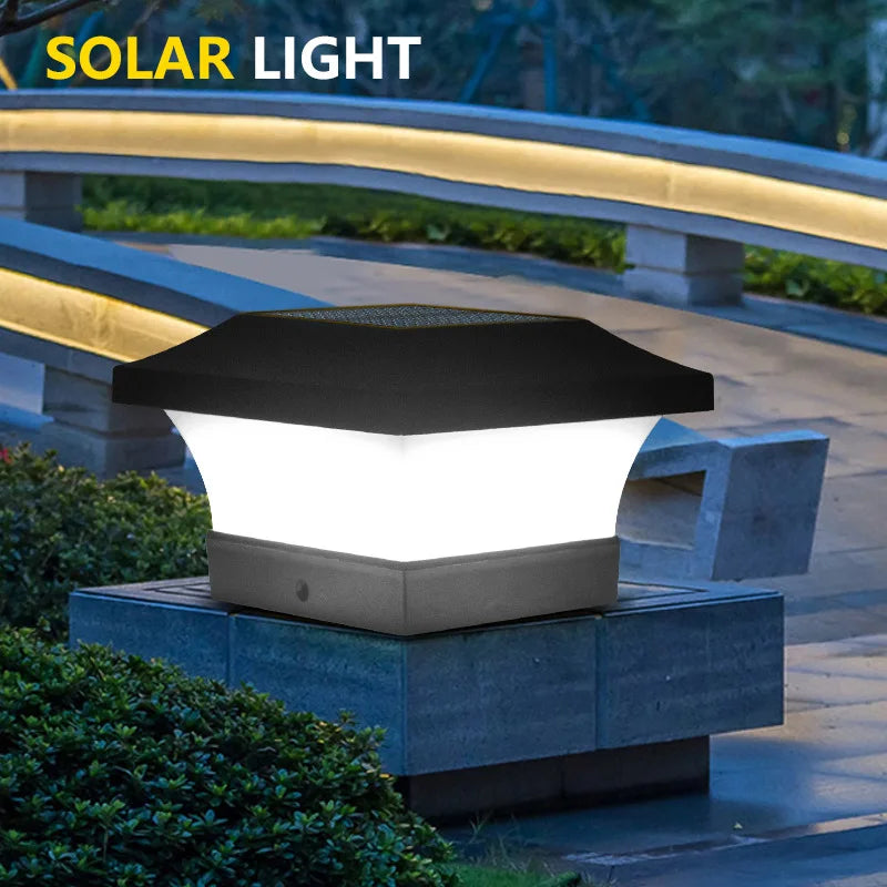 High-Brightness Solar LED Post Cap Light for 5x5 Wood Posts