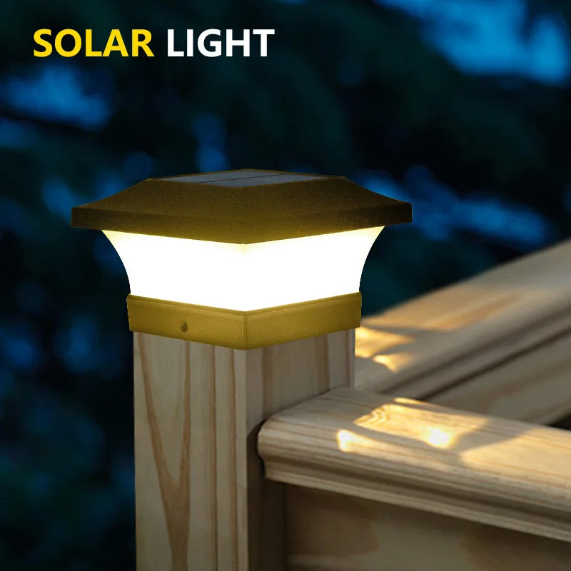 High-Brightness Solar LED Post Cap Light for 5x5 Wood Posts