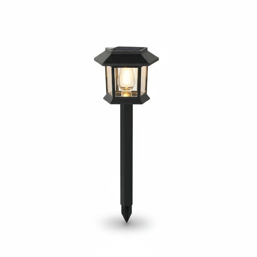 360° Solar LED Pathway Light, Rechargeable & Waterproof