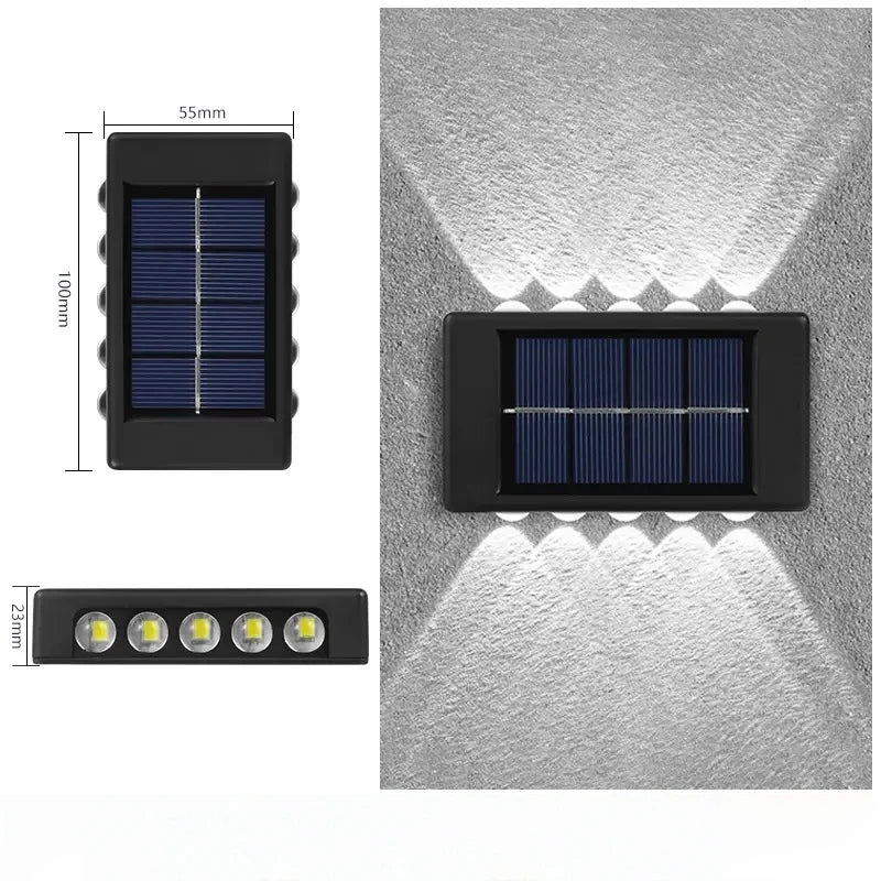 Solar Dusk-to-Dawn LED Wall Washer Light for Garden & Patio
