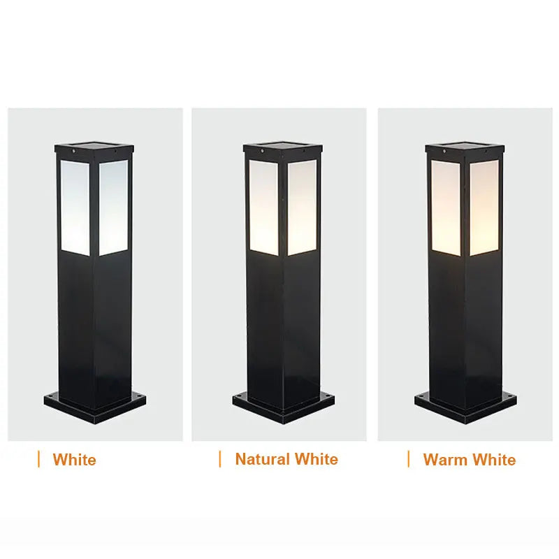 IP65 Waterproof LED Garden Bollard Lamp, 12W E27 Warm White