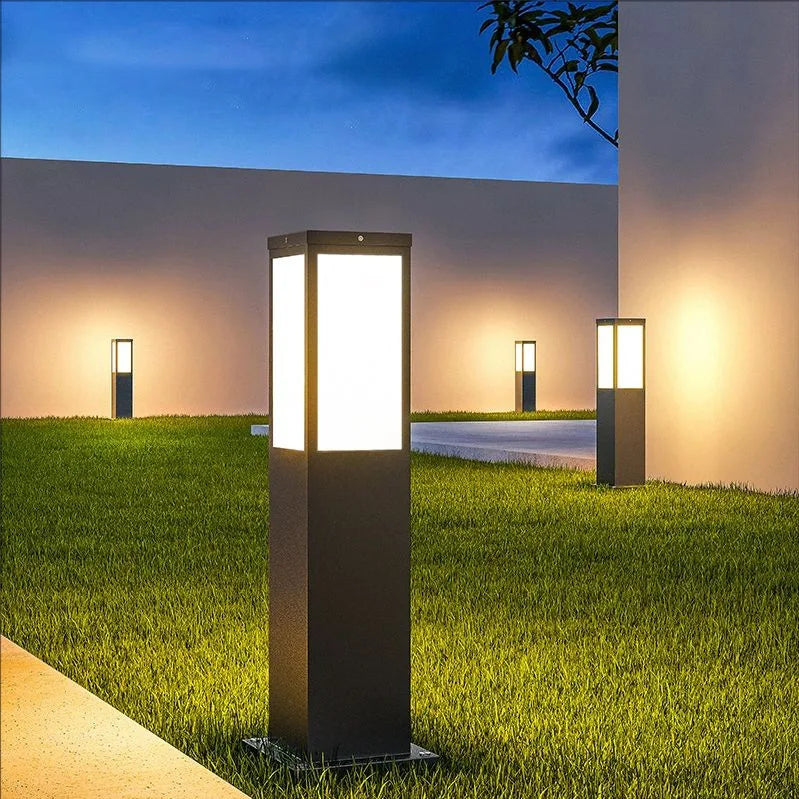 IP65 Waterproof LED Garden Bollard Lamp, 12W E27 Warm White