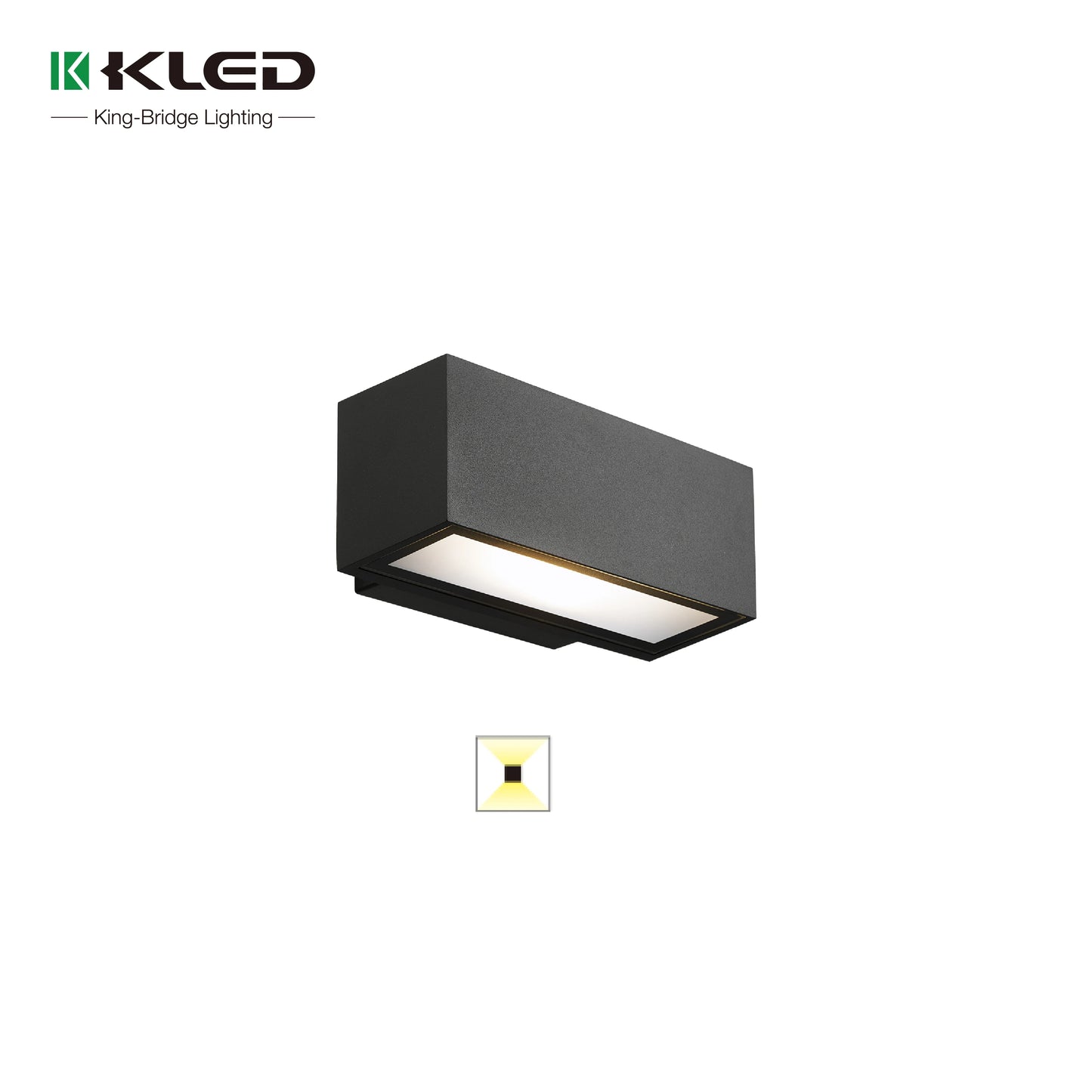KLED IP65 Square LED Outdoor Wall Light, Dimmable