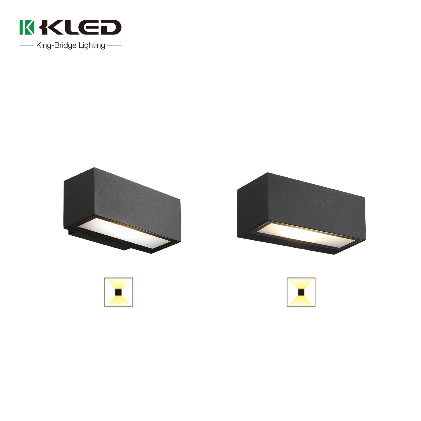 KLED IP65 Square LED Outdoor Wall Light, Dimmable