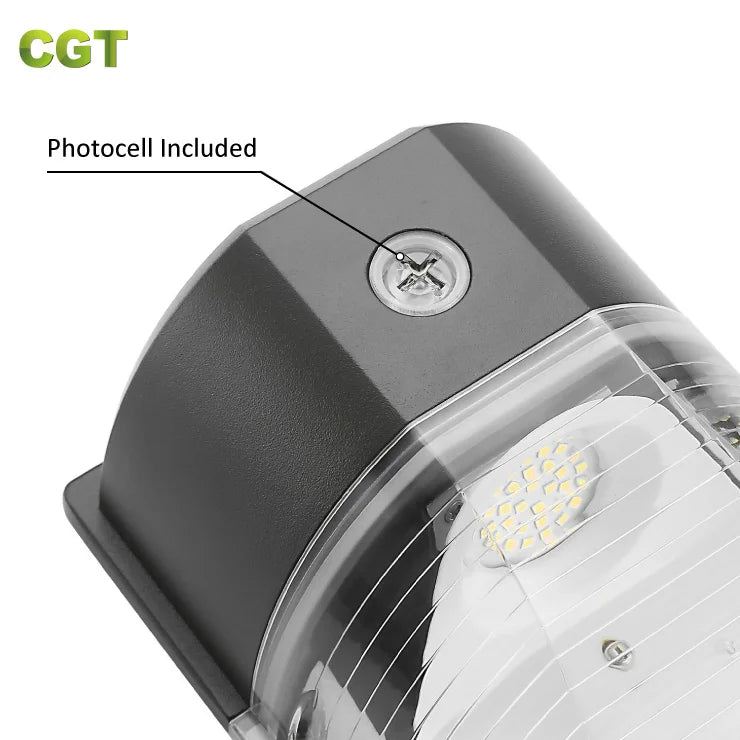 Photocell Sensor LED Wall Pack Light, 5000K Daylight