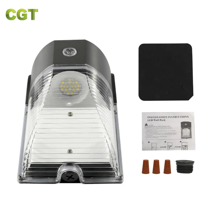 Photocell Sensor LED Wall Pack Light, 5000K Daylight
