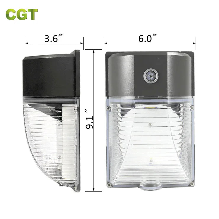 Photocell Sensor LED Wall Pack Light, 5000K Daylight