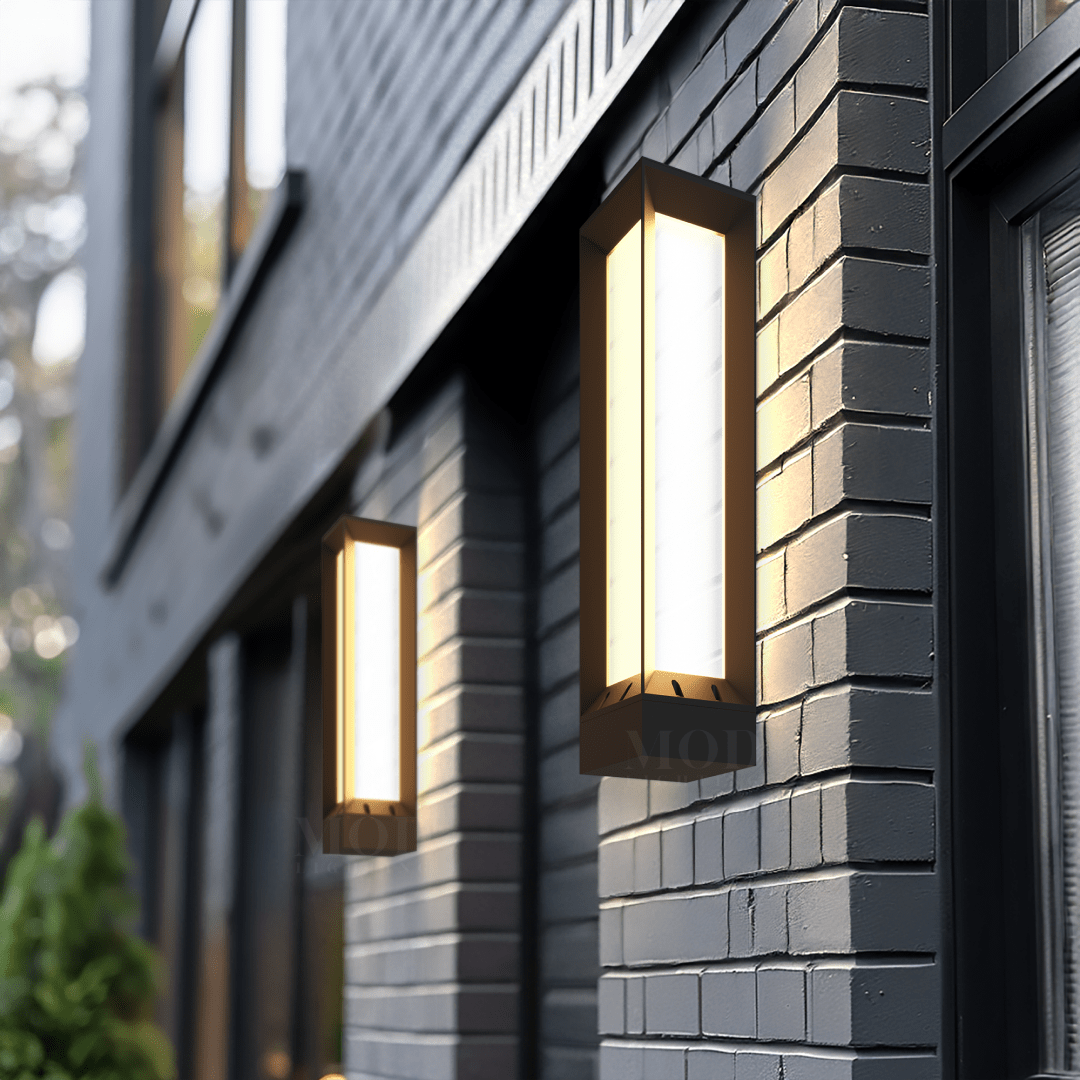 Premium Stainless Steel Outdoor Wall Sconce, Solar or Non-Solar