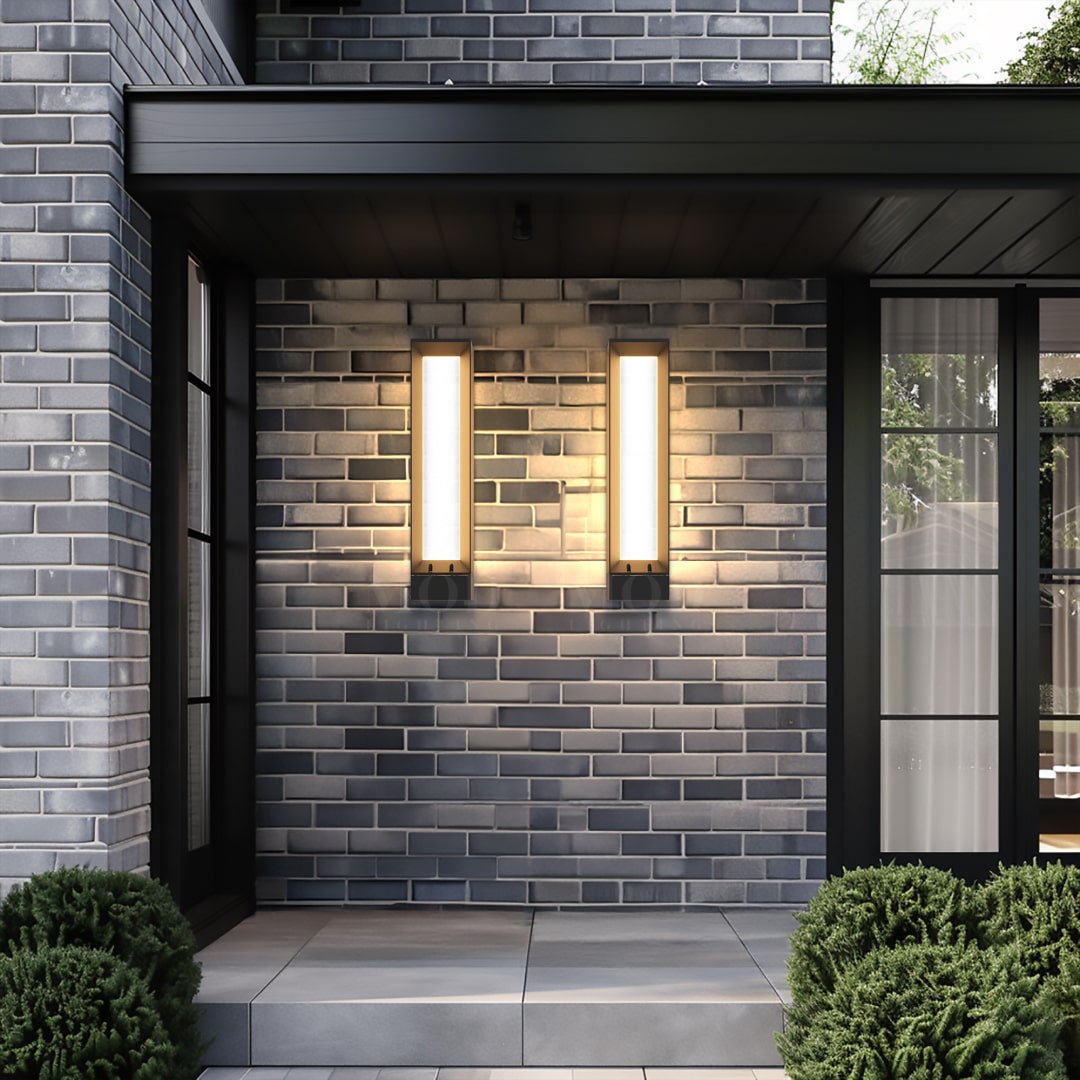 Premium Stainless Steel Outdoor Wall Sconce, Solar or Non-Solar