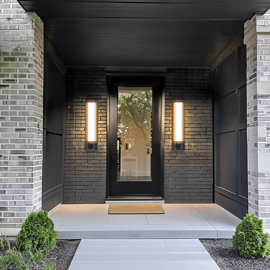Premium Stainless Steel Outdoor Wall Sconce, Solar or Non-Solar