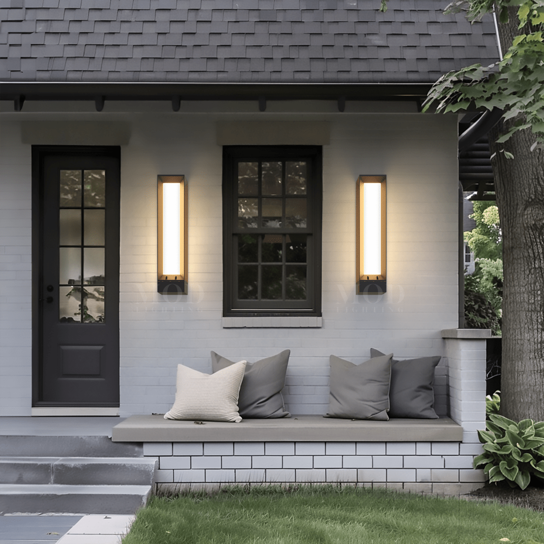 Premium Stainless Steel Outdoor Wall Sconce, Solar or Non-Solar