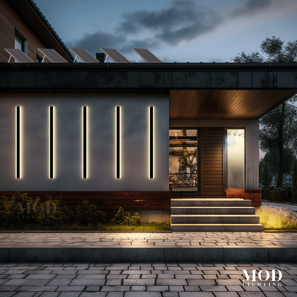 Solar Outdoor LED Wall Light, IP65 Weatherproof Sconce