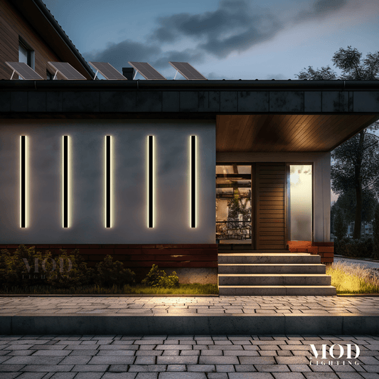 Solar Outdoor LED Wall Light, IP65 Weatherproof Sconce