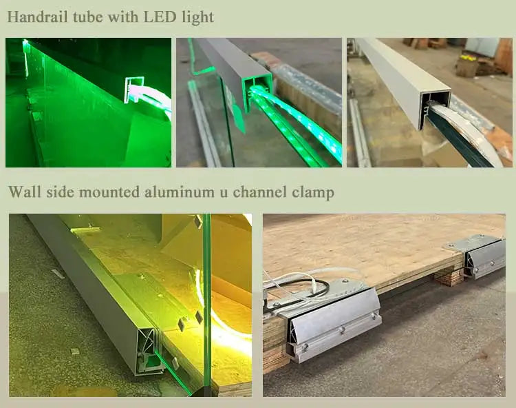 LED Glass Balustrade Handrail for Balconies & Staircases